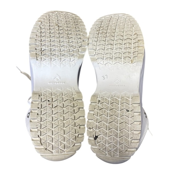 Converse White Chuck Taylor All Star Lugged 2.0 Hi Platform Leather Womens 10.5 - Picture 9 of 11